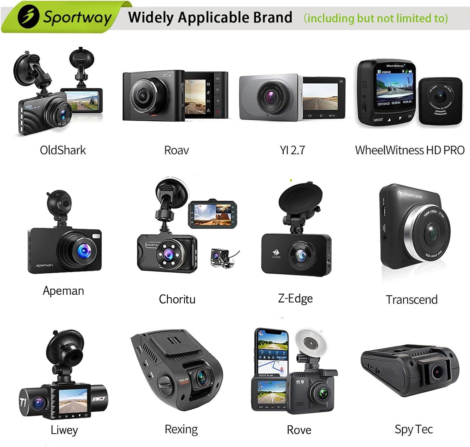 S80 Dash Cam mount, Dash Cam Mirror Mount Holder with 16pcs Joints for Rove APEMAN CHORTAU Roav Nexar iiwey YI Z-Edge
