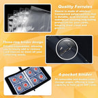 Card Binder 4 Pocket‑Holds Up to 400 Cards