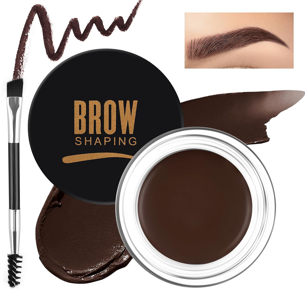 Eyebrow Pomade Kit with Eyebrow Brush, Waterproof &Long Lasting (#03 Brown)