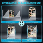 600 Card Protector Set, 300 Hard Plastic Card Sleeves and 300 Soft Sleeves