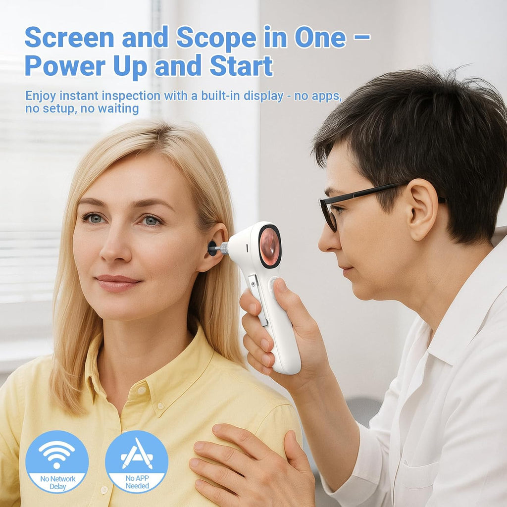 Digital Otoscope with Light, 1.45" IPS Display Ear Scope, 3.9mm Ear Camera