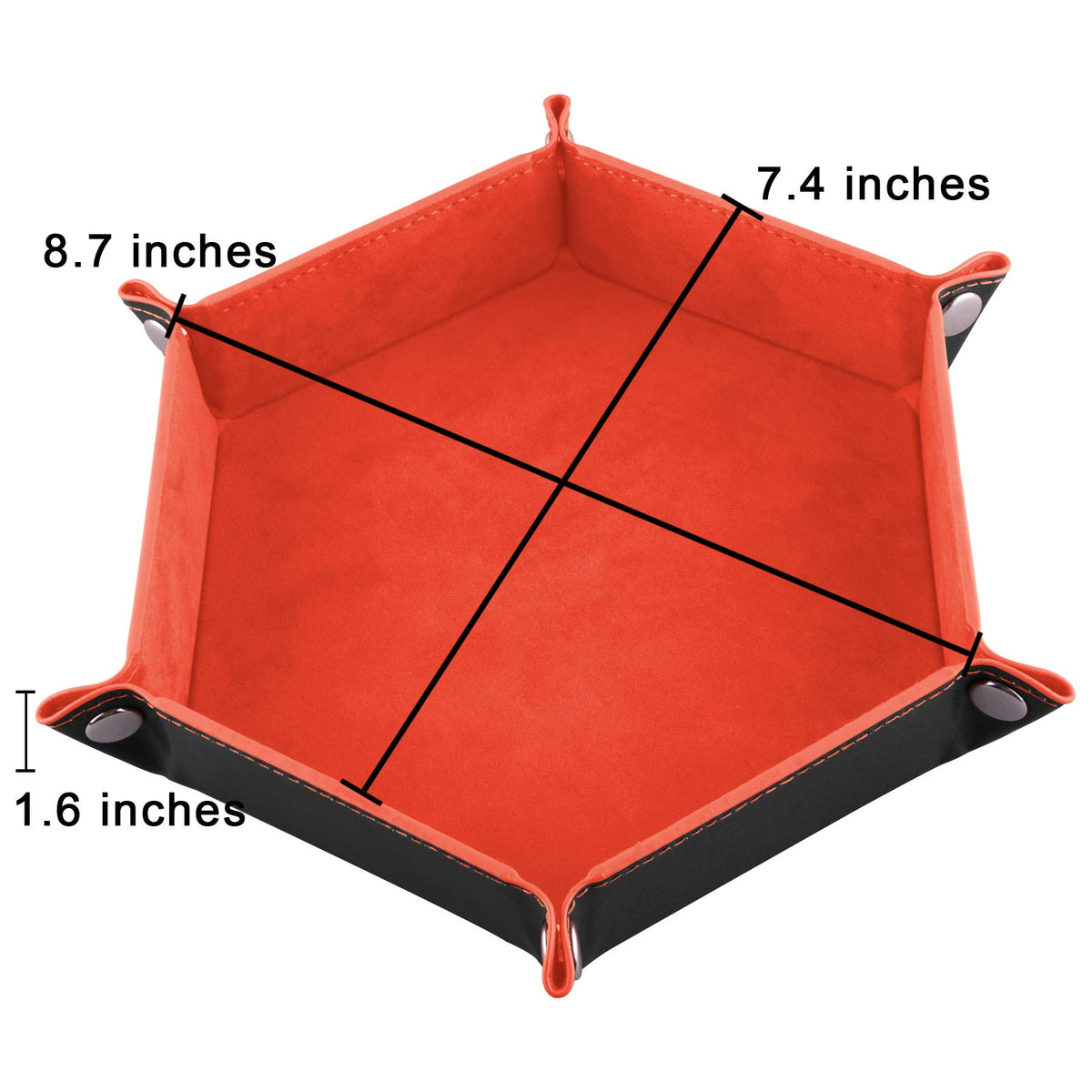 4 Pieces Dice Tray Hexagon Dice Rolling Trays Folding Dices Holder