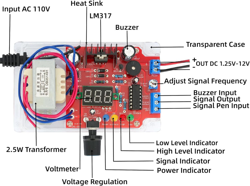 LM317 Adjustable Voltage Regulator Set DIY Electronics Kit for Adults