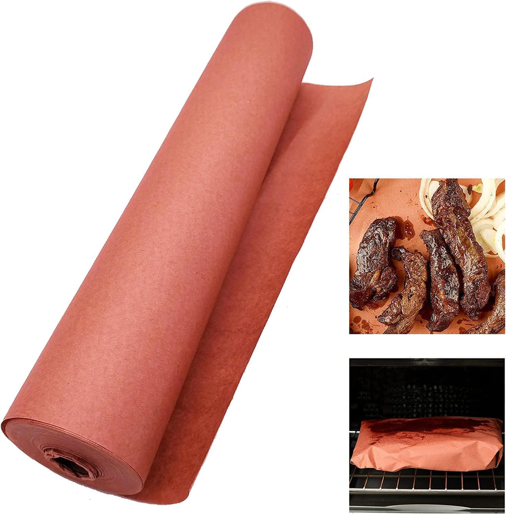 Pink Butcher Paper Roll, 12 Inch x 60 Feet, Unwaxed, Bleach Free, Perfect for Smoking Meat, Brisket, Crawfish Boil