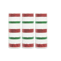 3 Rolls Snowball Red White Green Stripe Deco Mesh Ribbon for Wreath