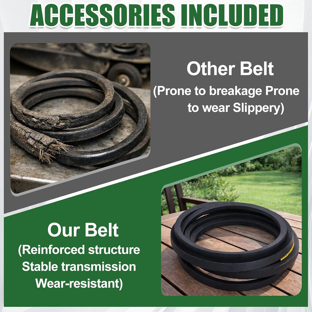 532197242 Mower Deck Belt 48 Inch Replacement Compatible with Husqvarna Poulan Craftsman YTH 24V48 YTH 2348 YTH 24K48 Replace 197242 532 19 72-42 (532197242)