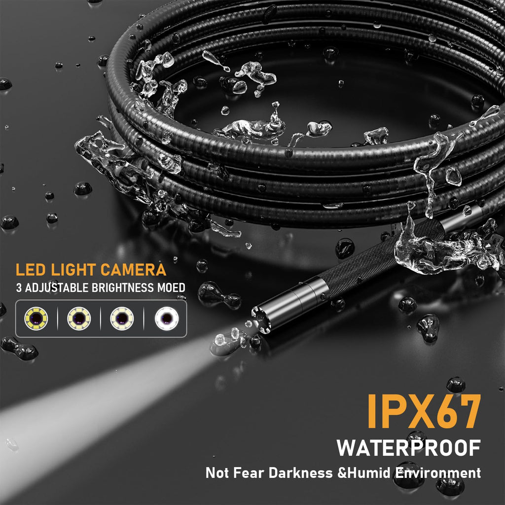 ZEENSUY 3.9mm Two-Way Articulating Borescope, Endoscope Camera with Light