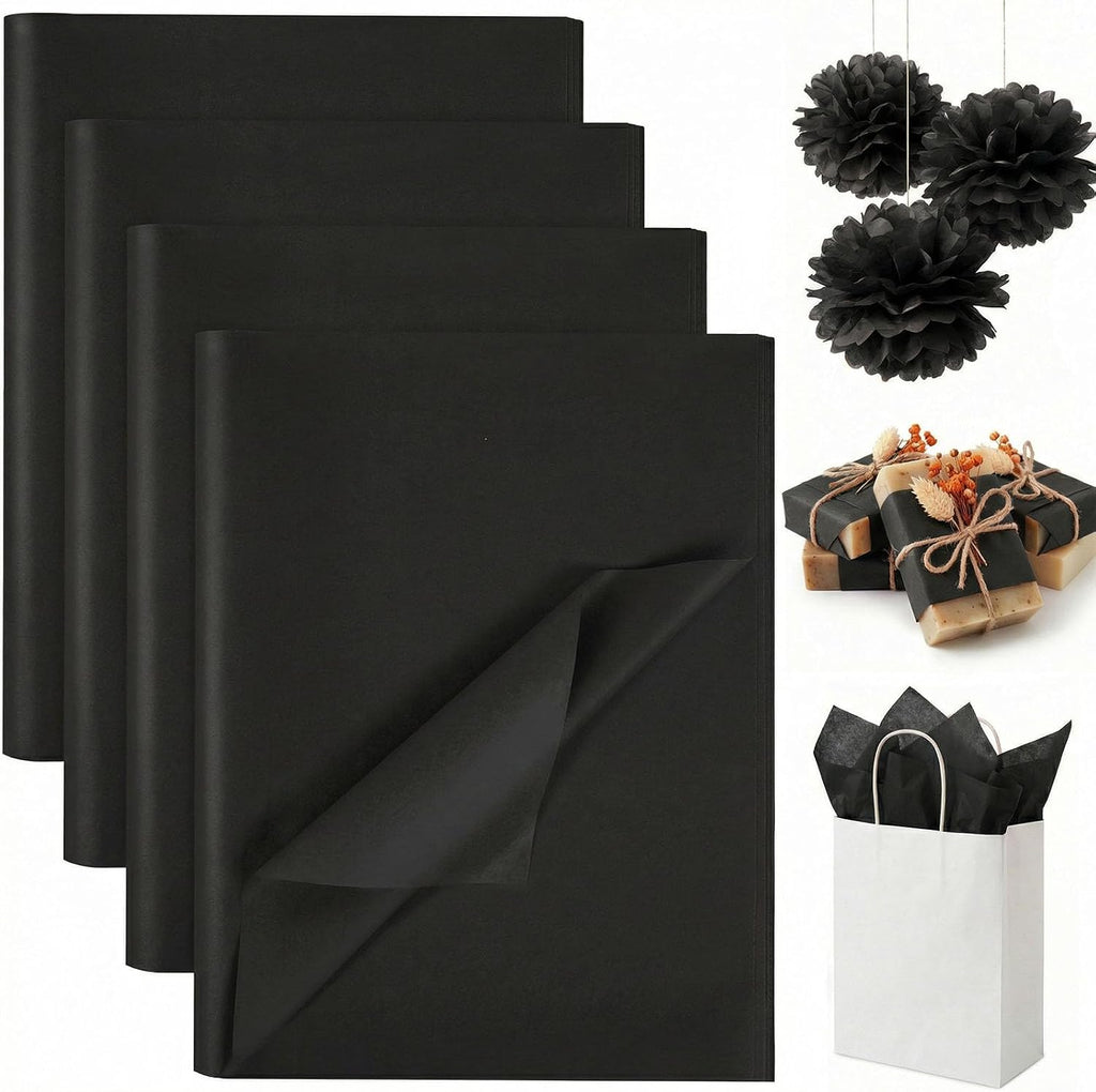 330 Sheets Black Tissue Paper, 14 X 10 inches