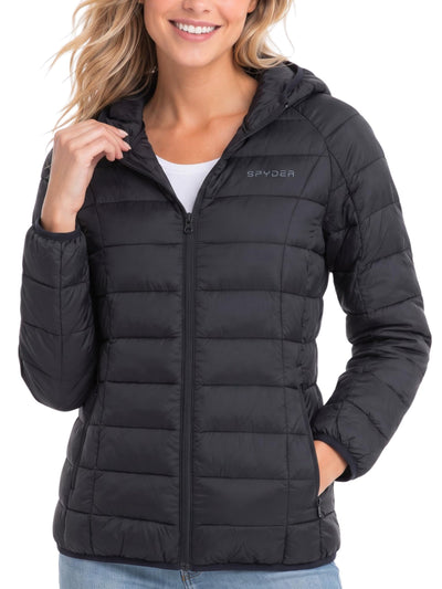 Packable Puffer Jacket Womens with Hood, Quilted Winter Puffer Coats