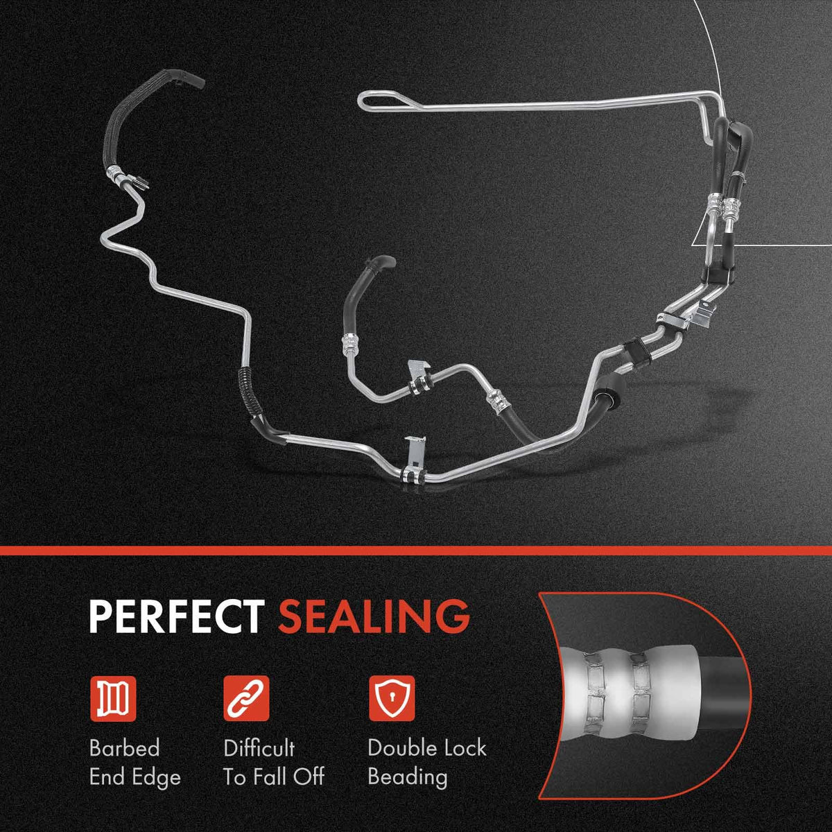 A-Premium Power Steering Return Hose Line Assembly, Replace 68081024AH