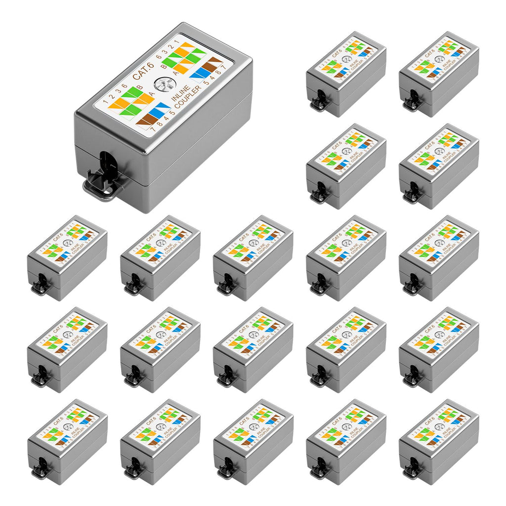 iwillink 20-Pack Cat6 Ethernet Junction Box, Punch Down Type, Shielded