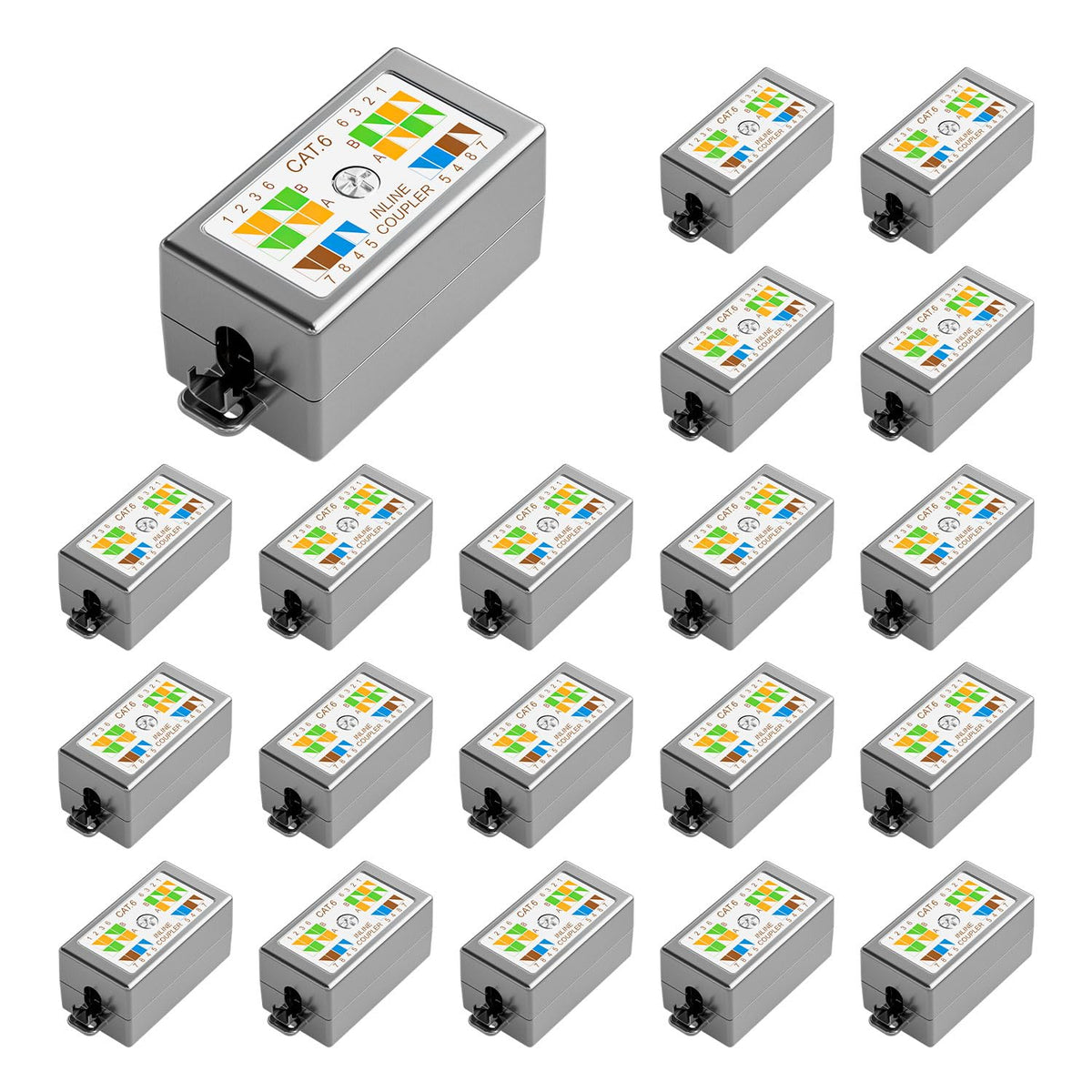 iwillink 20-Pack Cat6 Ethernet Junction Box, Punch Down Type, Shielded