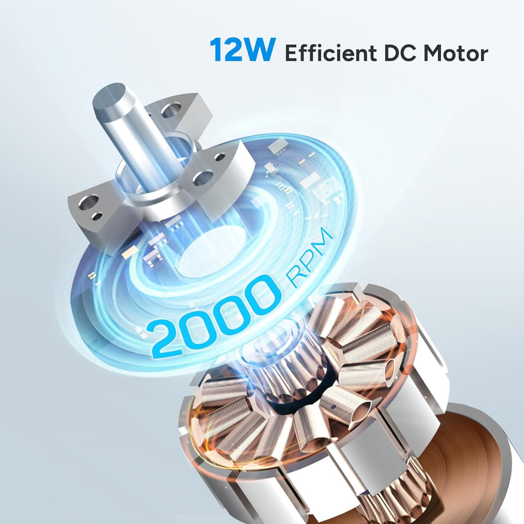 Tower Fan for Bedroom, 25 dB Quiet DC Bladeless Fan with Remote, 8 Speeds, 1-8H Timer, 80° Oscillating Fans for