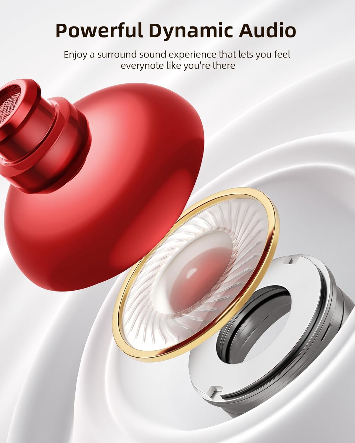 Bluetooth Headphones Wireless Earbuds 80hrs Playtime Wireless Charging Case Digital Display Sports Ear Buds with