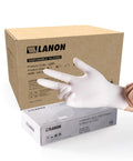 LANON Food Safe White Disposable Nitrile Gloves,Full Container Load, Medium