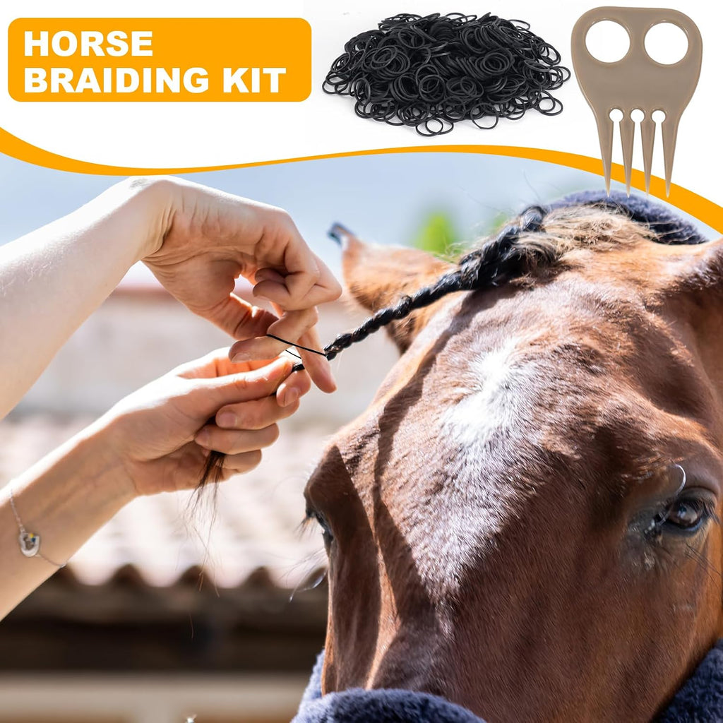 Horse Grooming Kit 15PCS - Horse Brush Set with Organizer Tote Bag Care Cleaning Kit with Brush & Comb, Professional