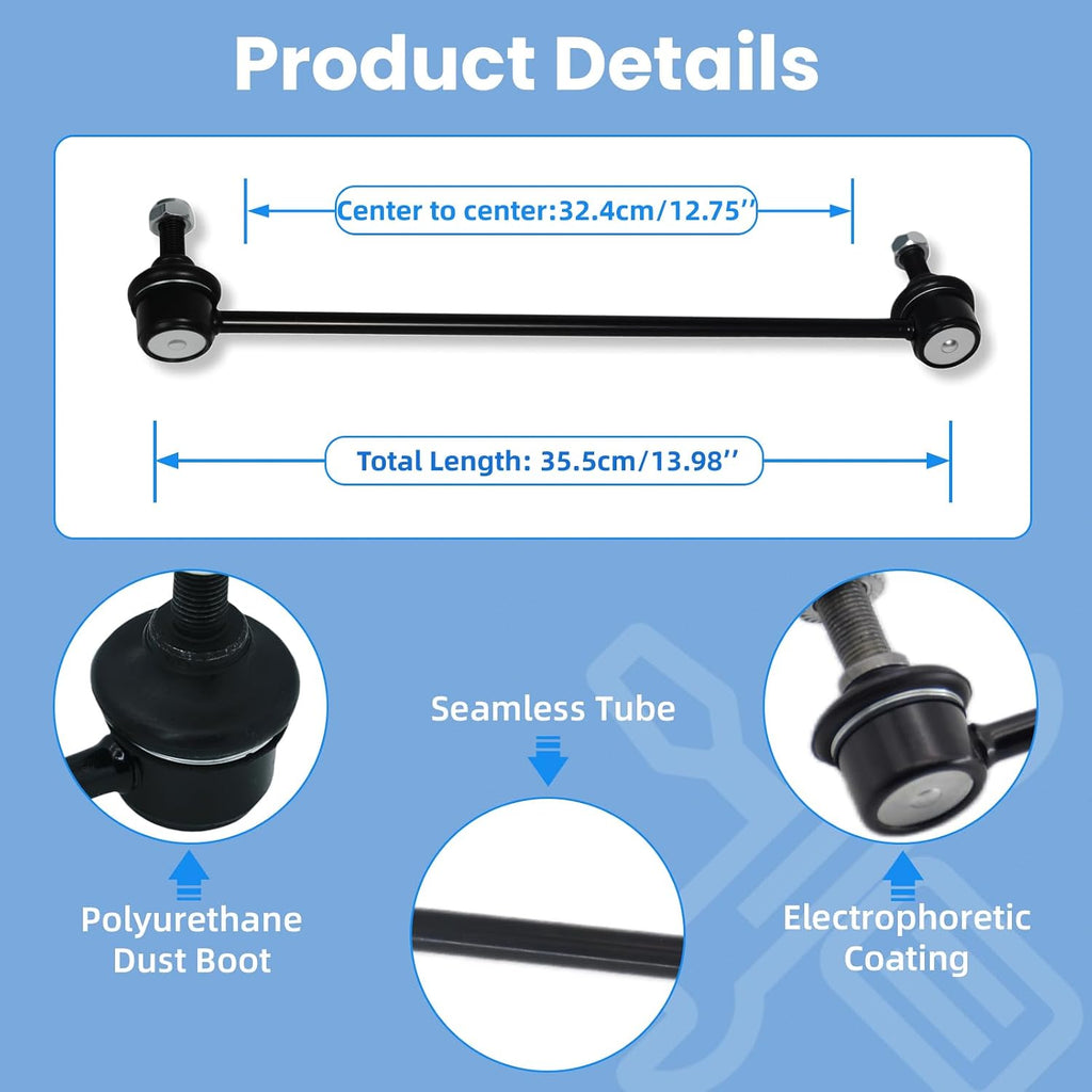 2Pcs K750604 K750605 Front Stabilizer Sway Bar Link Compatible with Acura 2013-2022 ILX, Compatible with Honda Civic 2012 2013 2014 2015