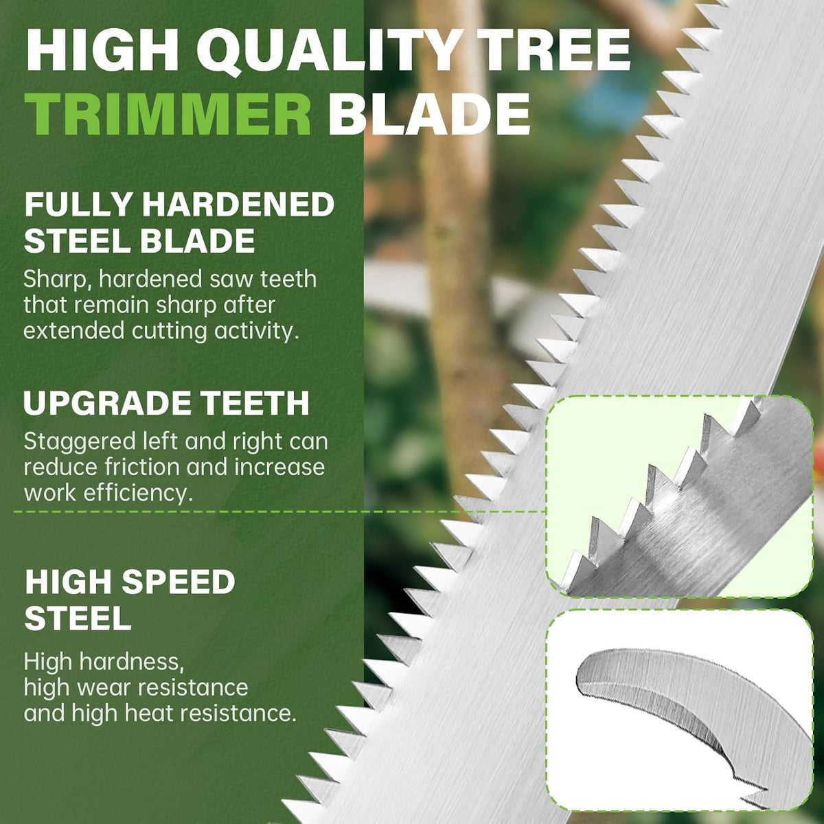15" Pole Pruner Saw Blade for Fiskars Extendable Tree Pruning & Trimming