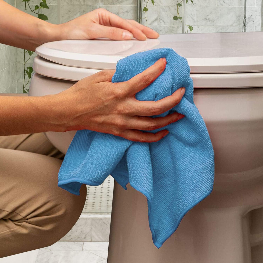 Microfiber Cleaning Cloths (Value Pack of 36) - Size 16 x 16 Inches, Highly Absorbent Cleaning Rags, Lint Free