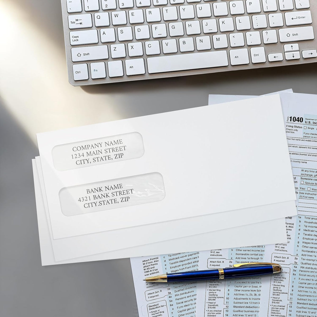 Envelopes Self Seal – #10 Double Window Envelopes 500 Pack, Security Tint, Self Seal Closure, Fits Standard Business