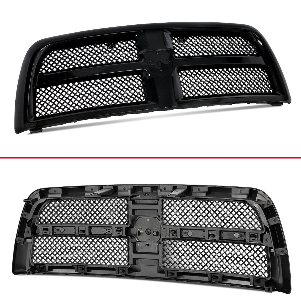 SAIQINGSP Gloss Black Front Grille for 2013-2018 RAM 2500 3500 Longhorn