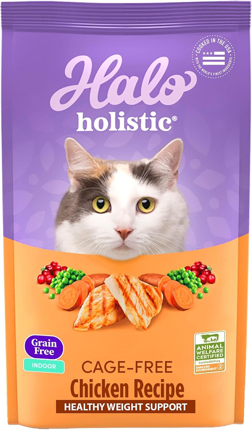Holistic Indoor Dry Cat Food, Cage-Free Chicken Recipe, 3 lb
