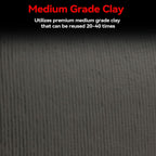 Polishes Clay Mitt - Medium Grade Clay Bar Infused Mitt | Quickly Removes Embedded Contaminants, Overspray, Iron