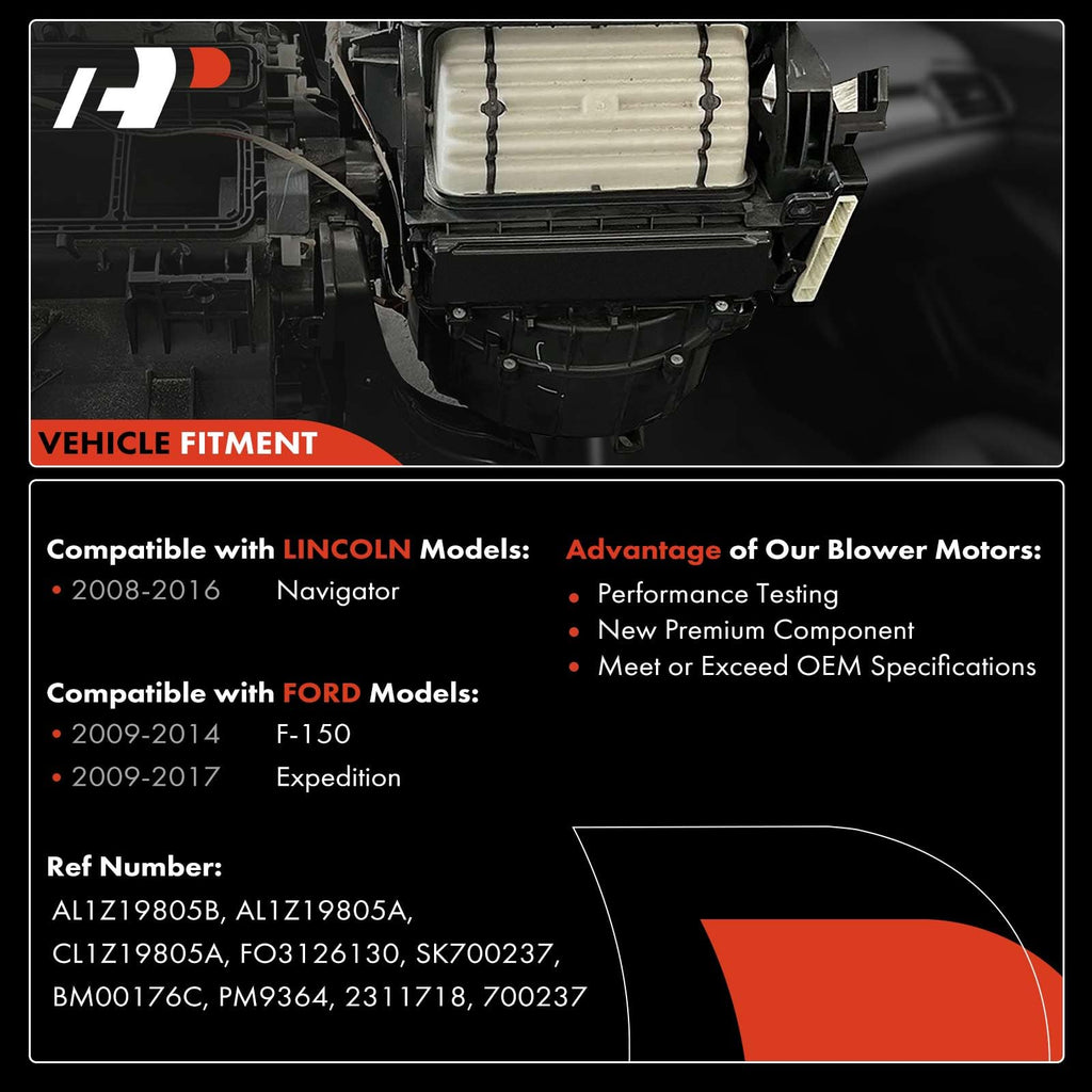 A-Premium Front HVAC Heater Blower Motor with Fan Cage