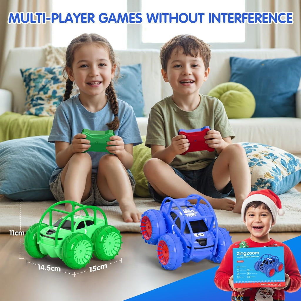 Remote Control Car, Fast Direct Charging RC Cars Amphibious 360° Rotating LED Rechargeable Stunt Car 2.4Ghz 4WD All