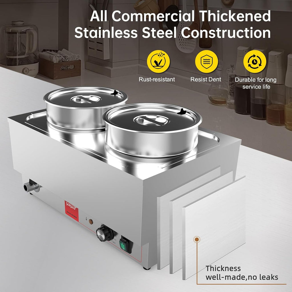 Commercial Stainless Steel Bain Marie Food Warmer