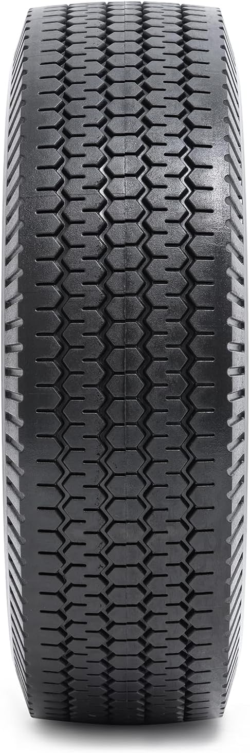 10” Flat Free Tires, 4.10/3.50-4” Solid Tires and Wheels with 5/8” Axle Bore Hole and Double Sealed Bearings
