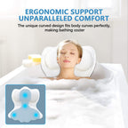 Bath Pillows for Tub,Thick Neck Back Support Bathtub Cushion,White