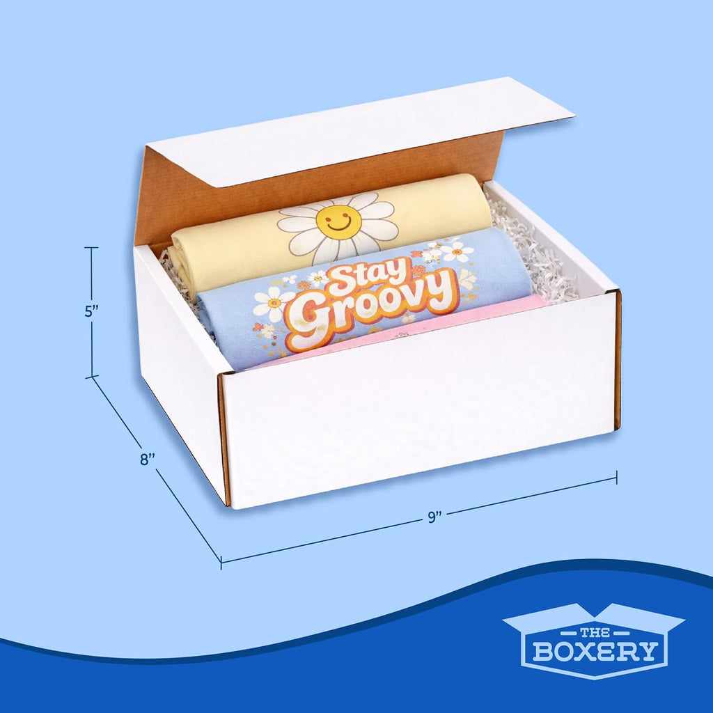 Corrugated Mailers White Tuck Shipping Boxes (9x8x5)