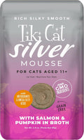 Tiki Cat Silver Mousse Cat Food, Salmon & Pumpkin, 2.8 oz. Pouch (12 Count)