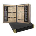 Pajco Style Restaurant Menu Covers – Pack of 10, Side-Loading Booklet Menu Holders, Single Stitched Edge, Clear Vinyl