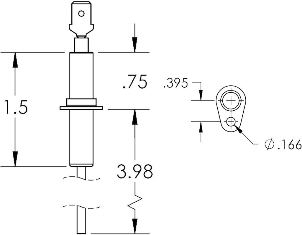 Furnace Flame Sensor Replaces Carrier - Bryant - Payne LH33WZ516