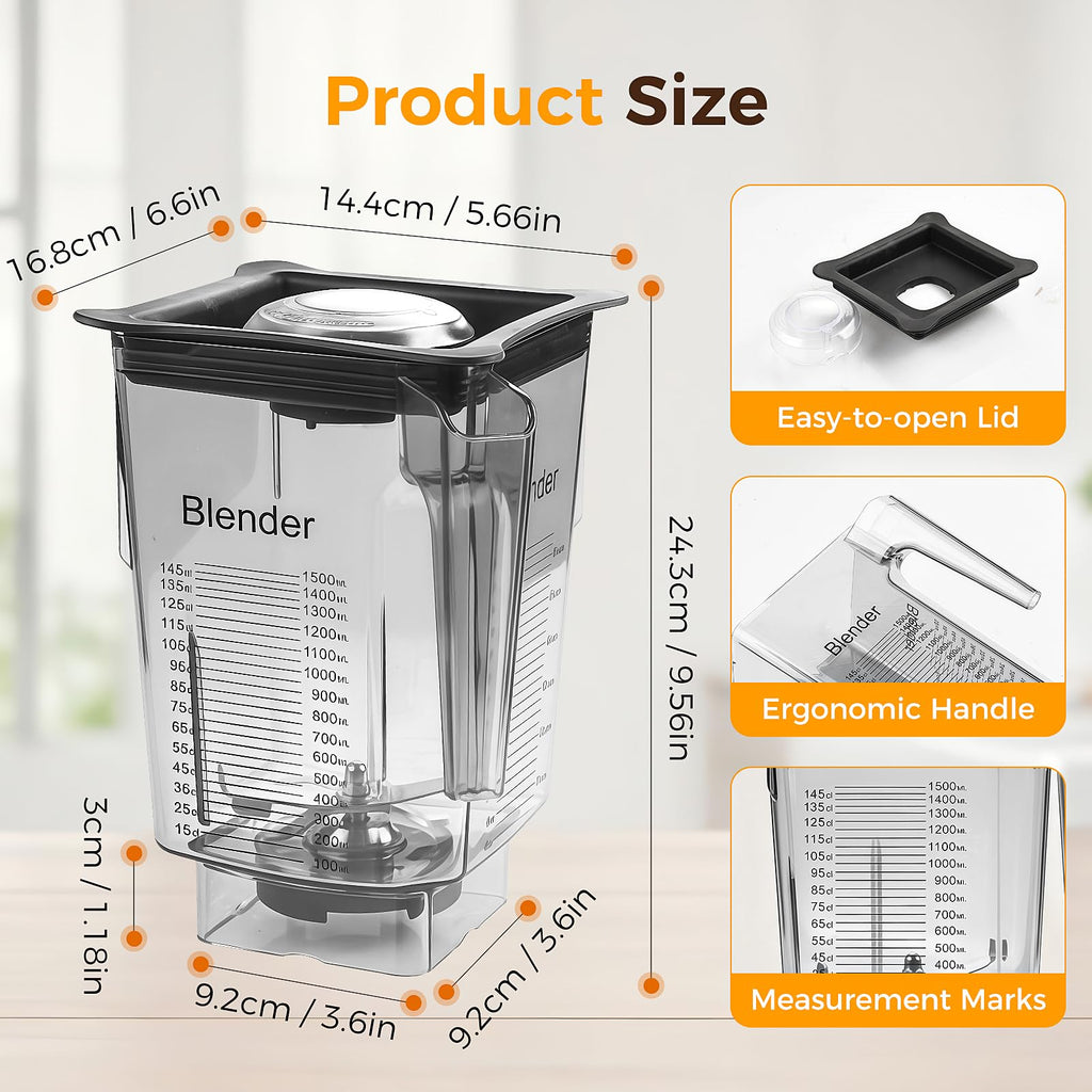 90oz Replacement Jar For Blendtec Blenders Replacement jar Fits WildSide+
