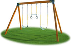 DIY Swing Set Hardware Kit with Easy 1-2-3 A-Frame Brackets, Swing Seats, Ring Trapeze Bar and All Assembly Hardware