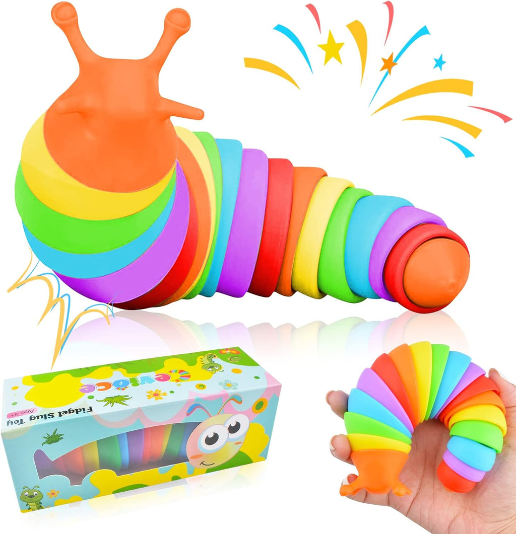 Fidget Slug Toy, Sensory Slug Fidget Toy for Kids & Adults, 1 PC Cute Autism Sensory Toys for Autistic Children