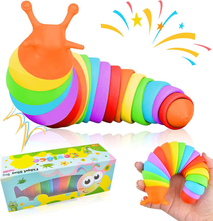 Fidget Slug Toy, Sensory Slug Fidget Toy for Kids & Adults, 1 PC Cute Autism Sensory Toys for Autistic Children