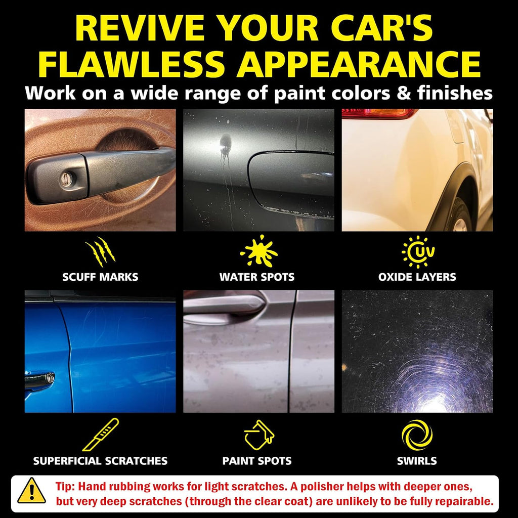 Car Scratch Remover Vehicles Scuff Repair Wax Erase Auto Paint Scratches Swirls Removal Rubbing Compound with Buffer