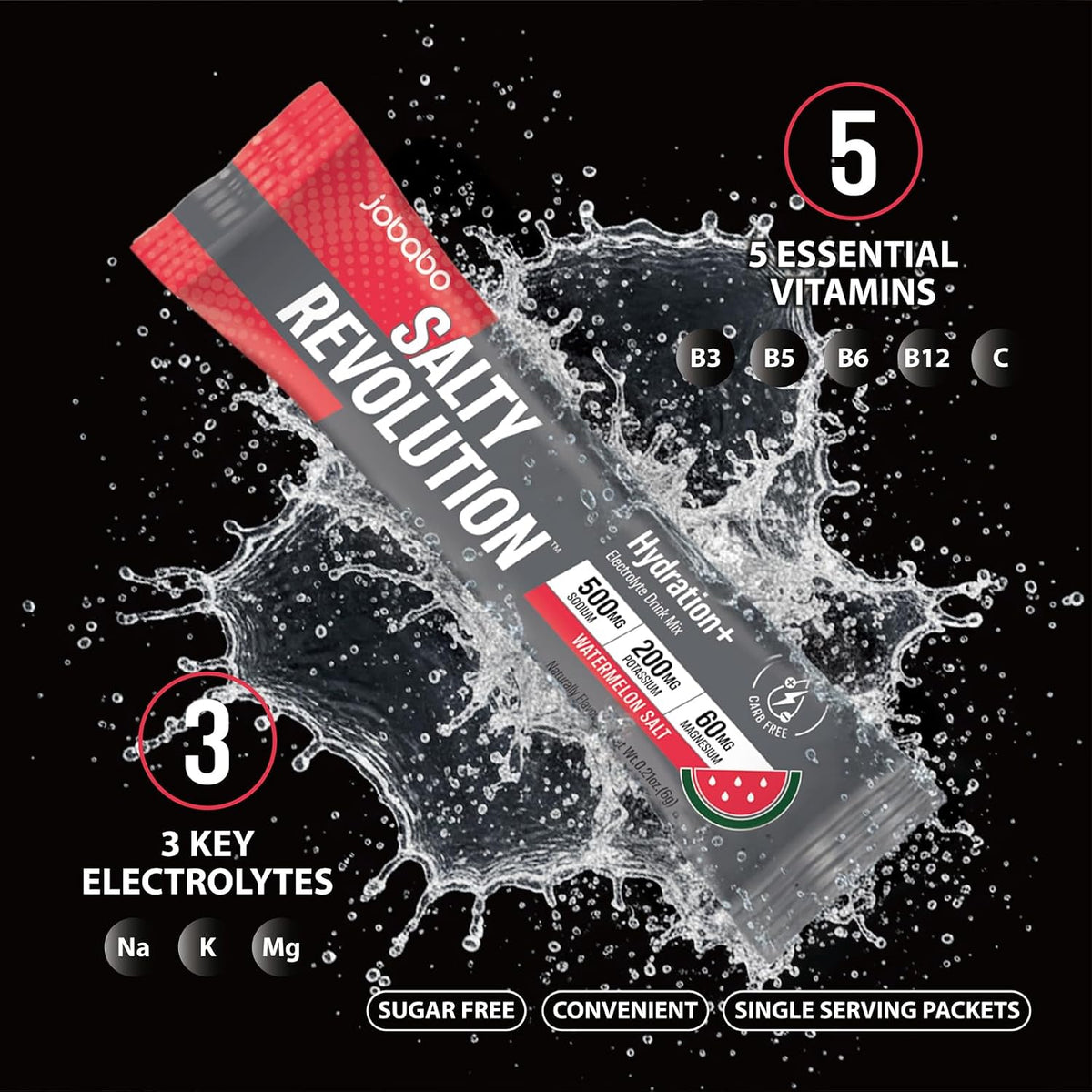 Salty Revolution Electrolytes Powder Packets, Variety Pack (30 Servings)
