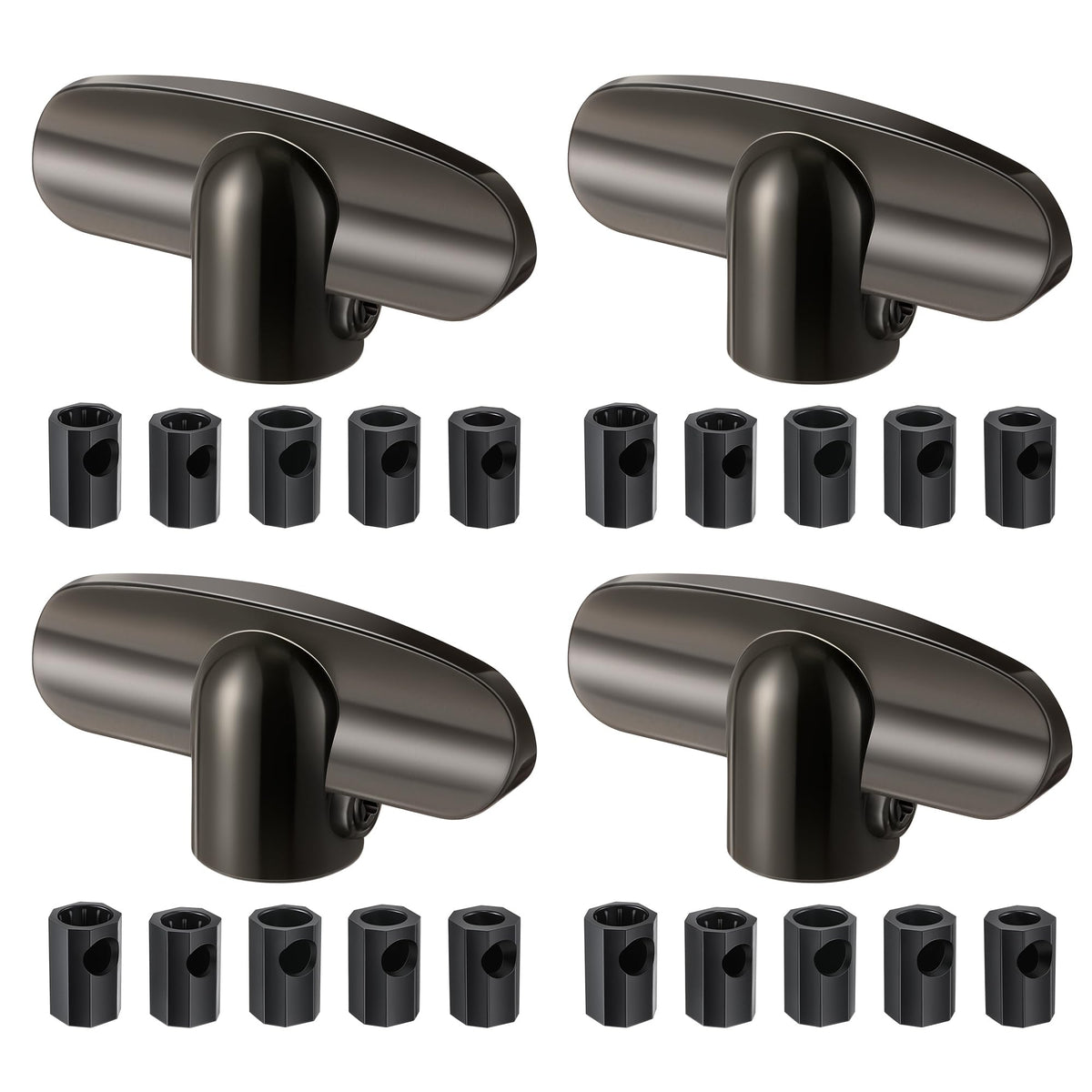 4 Pack Universal Tee Crank Casement Window Handles, Satin Bronze
