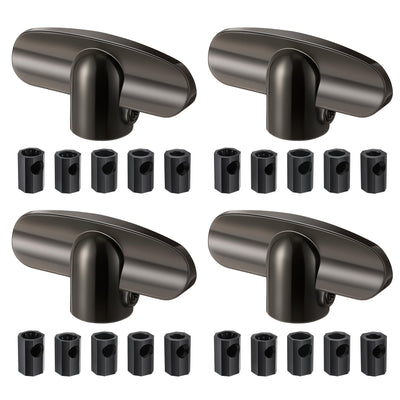 4 Pack Universal Tee Crank Casement Window Handles, Satin Bronze
