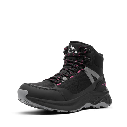 Women's Hiking Boots Waterproof Lightweight,Black,8