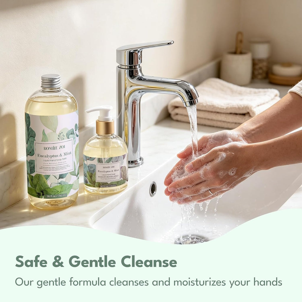 Liquid Hand Soap Refill, Eucalyptus & Mint, 750ml/26 FL OZ