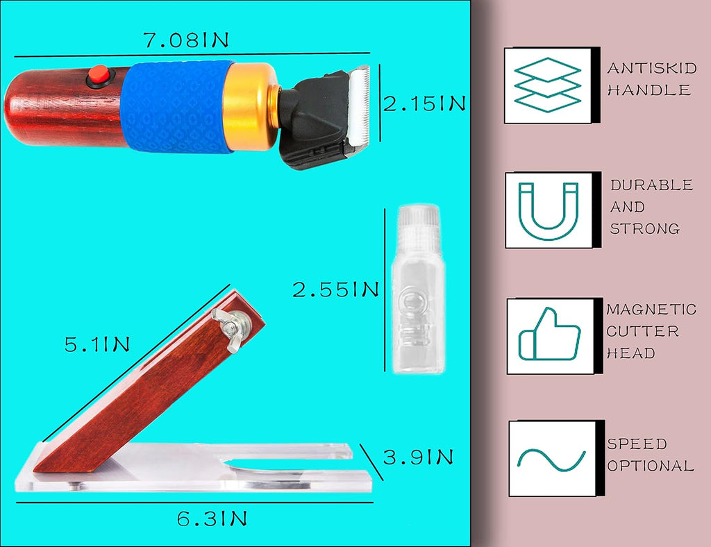Carpet Trimmer with Shearing Guide, Electric Speed Adjustable Rug Tufting Carver Clippers, Electric Rug Shears Carpet