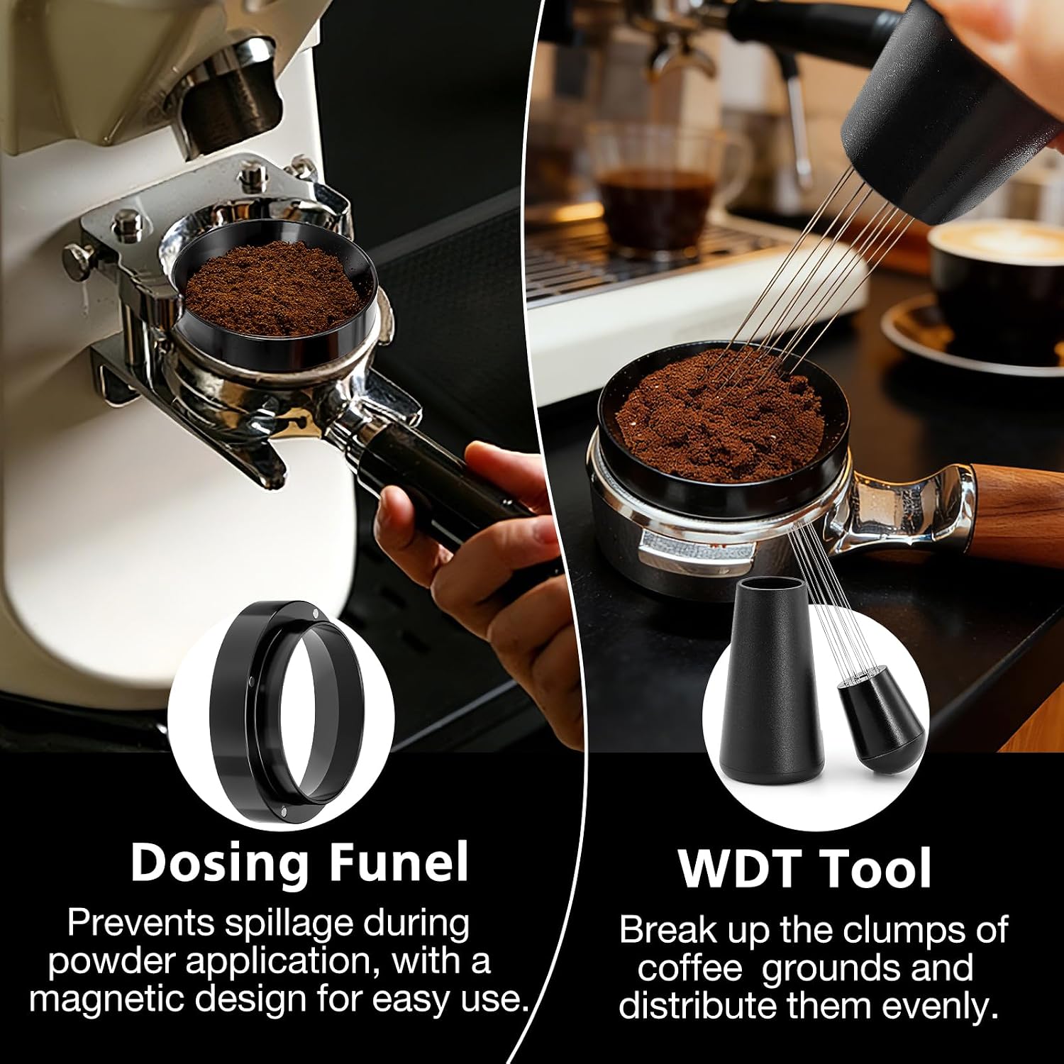 51mm Espresso Accessories Kit with Silicone Tamping Station, 7PCS | Espresso Tools Kit Includes Coffee Tamper
