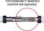 Replacement Flo-Thru Hot Tub Spa Heater Element: 5.5kW or 4kW - Flow Through