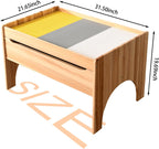 Wooden Kids Activity Table with Storage, Multi-Purpose Sensory Table for Children, Play Table Compatible with